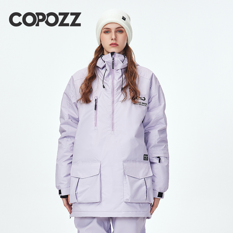 COPOZZ Waterproof Thicken Ski Suit Women Hooded Windproof Ski Jacket Men Winter Sports Warm Ski Pants Outdoor Snowboard Ski Coat alx