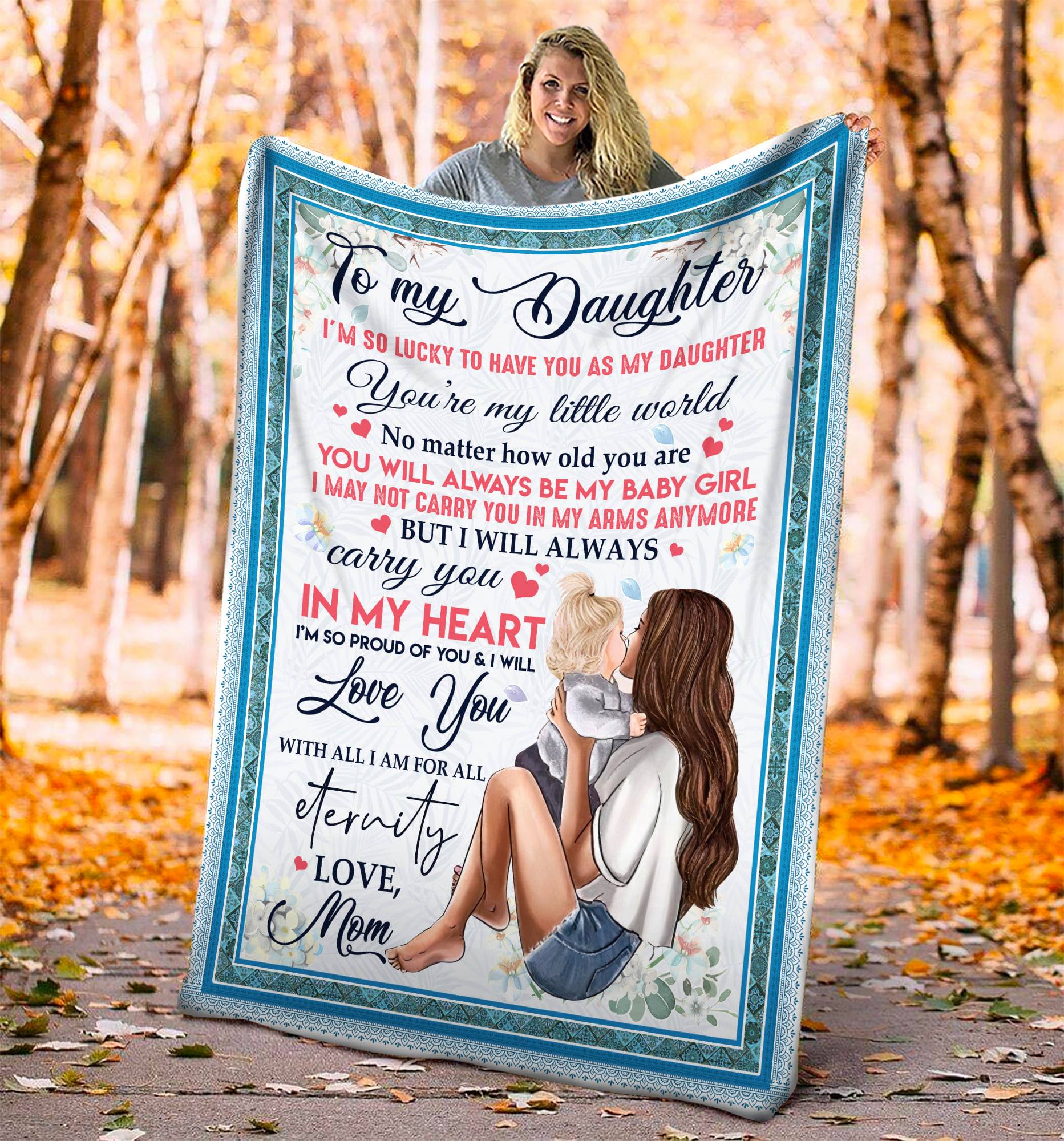 To My Daughter Blanket You’re My Little World Fleece Blankets Gift For Daughter From Mom