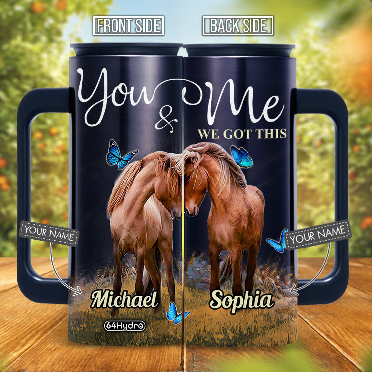 Horse Couple We Got This Personalized Kd2 Ablz1505007Z 12Oz Stainless Steel Insulated Tumbler
