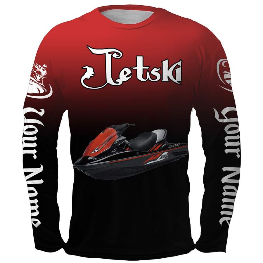 Jetski Uv Protection Quick Dry Customize Name Long Sleeves Personalized Gift
