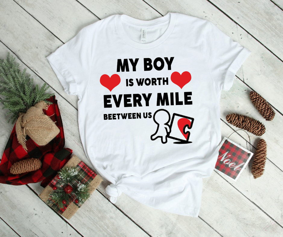You’Re Worth Every Mile Between Us 2D Valentine Couple T-Shirt