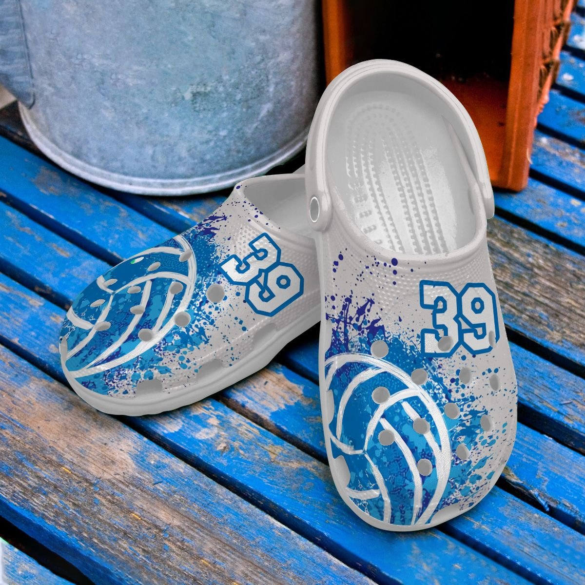 Volleyball Personalized Clog, Custom Name, Text, Color, Number Fashion Style For Women, Men, Kid, Print 3D Spiking