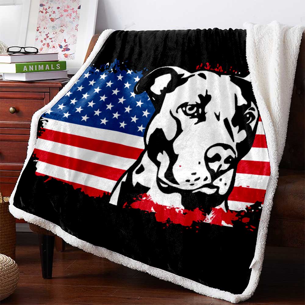 American Pit Bull 3D Custom Personalized Premium Fleece Blanket