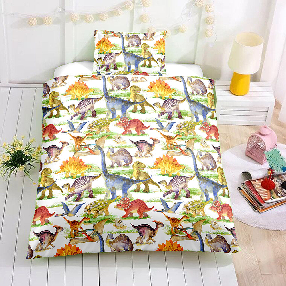 3D Dinosaur Kids Pattern Duvet Cover Bedding Set Quilt Cover Pillowcases Personalized  Bedding Queen  King  Full  Double 3 Pcs