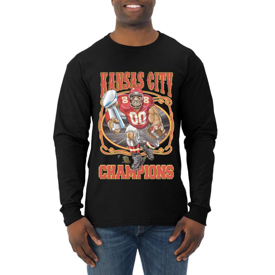 Kansas City Champions 2020 KC Fan  Sports Mens Long Sleeve Shirt