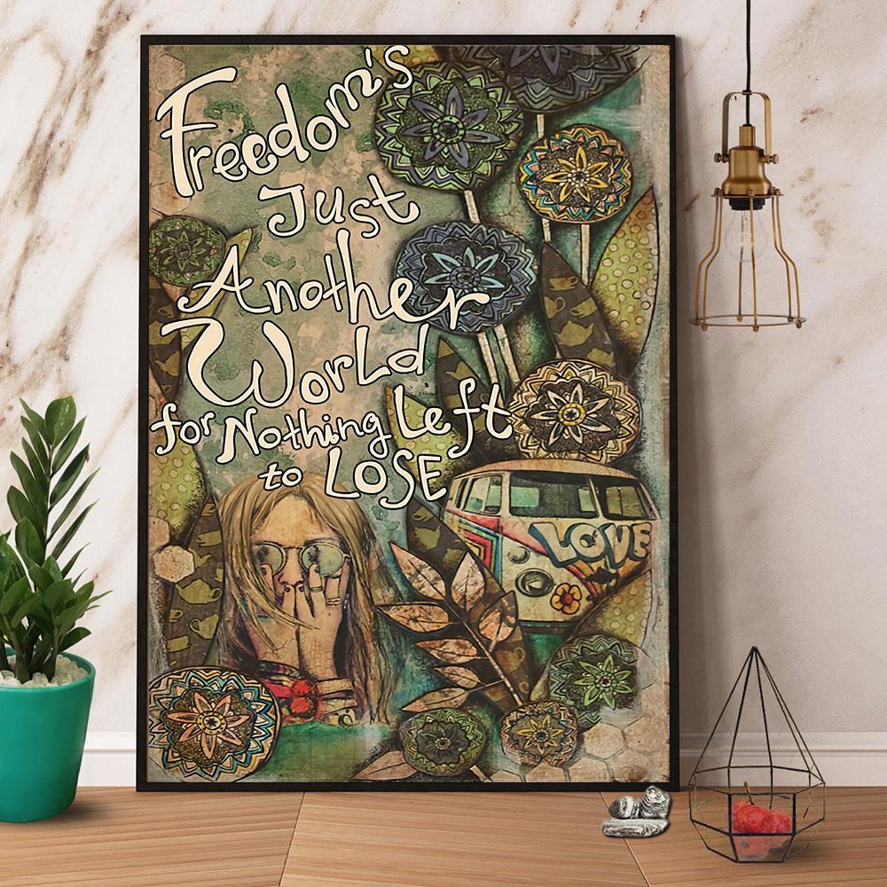 Camping Freedom’S Just Another Word For Nothing Left To Lose Paper Poster No Frame Matte Canvas Wall Decor