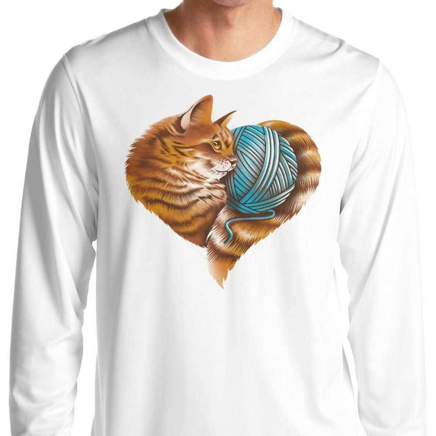 Knitting Kitten Love – Long Sleeve T-Shirt