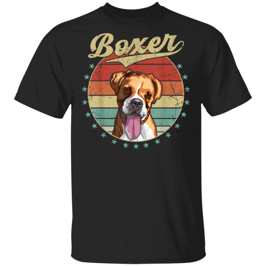 Boxer Lover Vintage Style Gift Dog Dad Dog Mom Tshirt