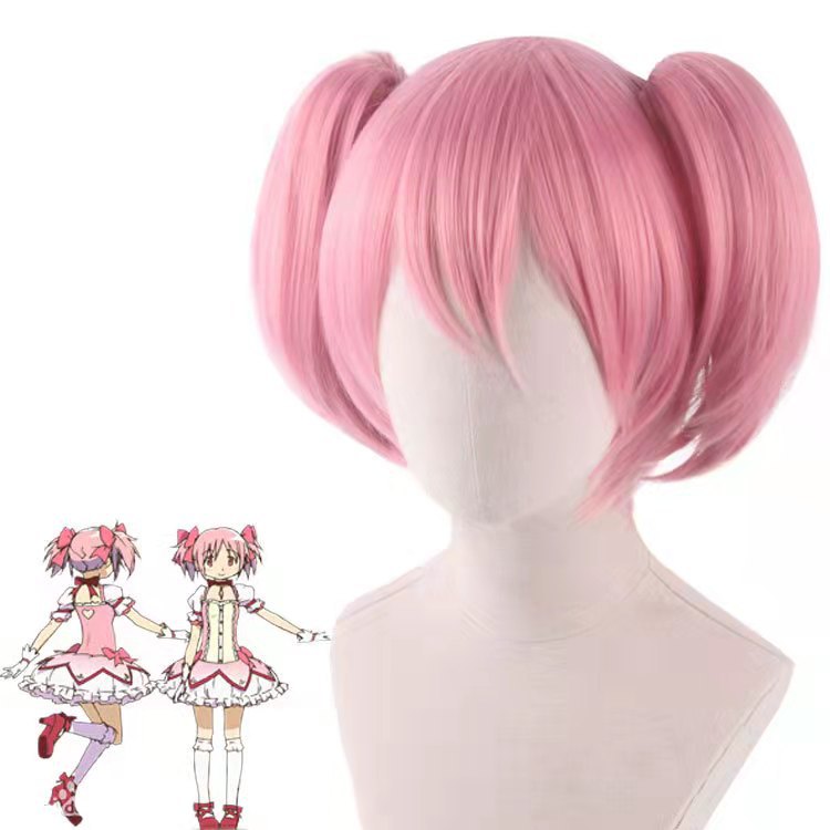 Anime Magical Girl Puella Magi Madoka Magica Akemi Homura Kaname Madoka Cosplay Costume Mahou Shoujo Wig Battle Suit Dress Skirt alx