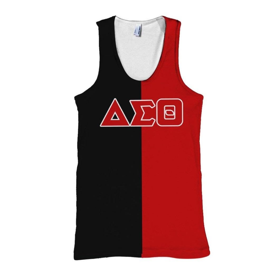 Wonderprint Tank Top Delta Sigma Theta Black Red Tank Top