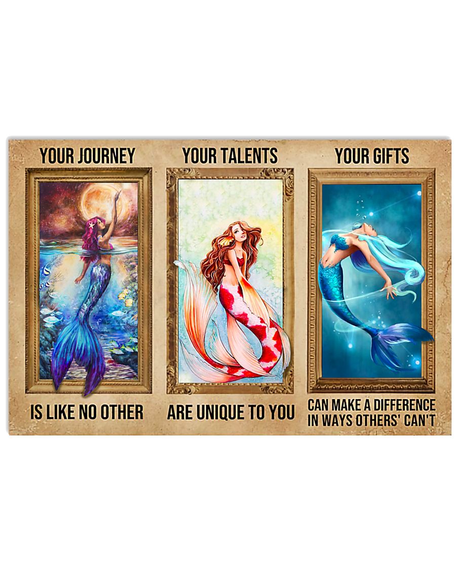 Mermaid Your Journey Poster Print, C &hellip;