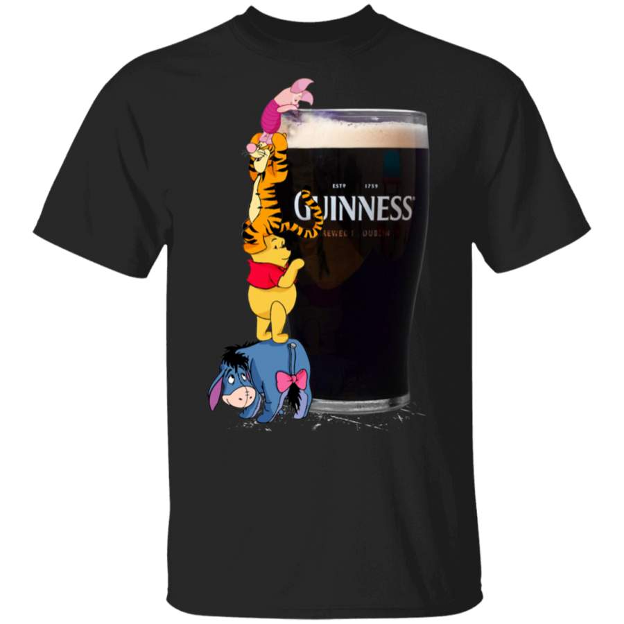 Funny Winnie The Pooh T-Shirt Estd 1759 Guinness Brewed In Dublin Shirt Gift For Beer Lover