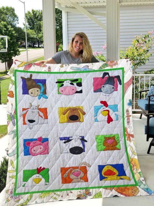 Animal Catoon Quilt Blanket Great Customized Gifts For Birthday Christmas Thanksgiving Perfect Gifts For Animal Lover