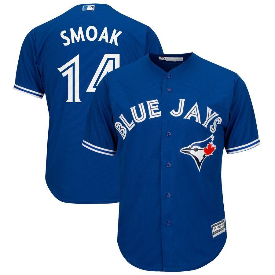 Justin Smoak Toronto Blue Jays Majestic Alternate Cool Base Player Jersey Royal 2019