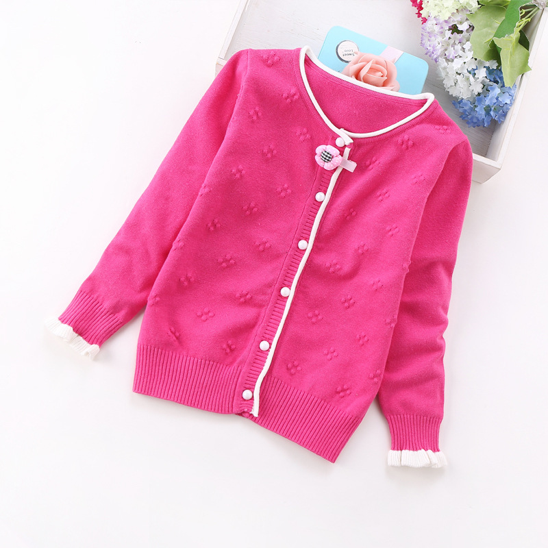 2022 Spring New Fashion Girls Cardigans 2-8years Girls Sweaters Children Sweaters Cardigans alx