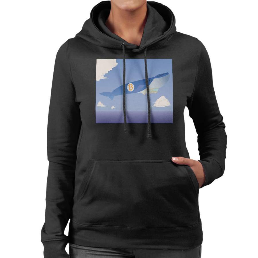 Bitcoin Air Whale Women’s Hooded Sweatshirt