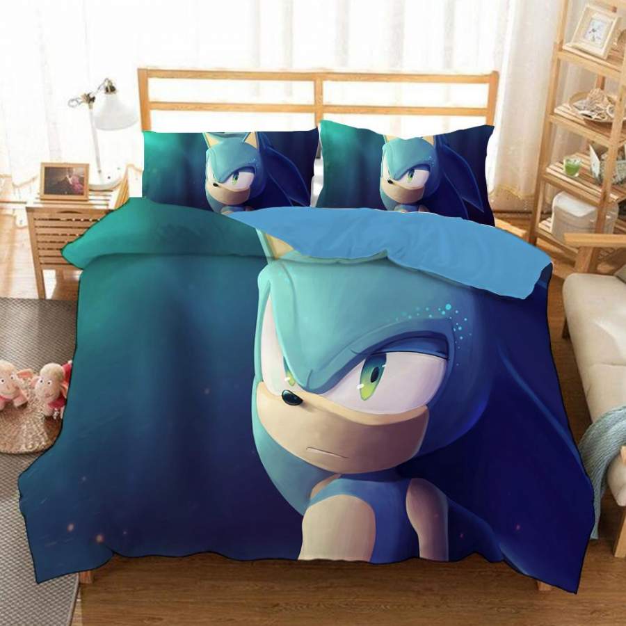 Sonic The Hedgehog #16 Duvet Cover Quilt Cover Pillowcase Bedding Set Bed Linen Home Decor