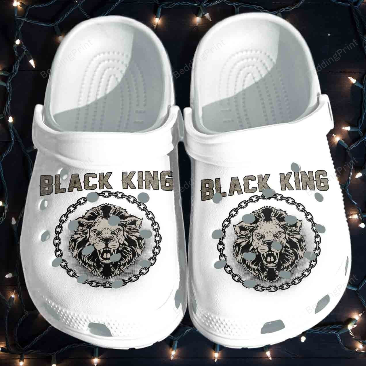 Black King Lion clogs clogband Clogs