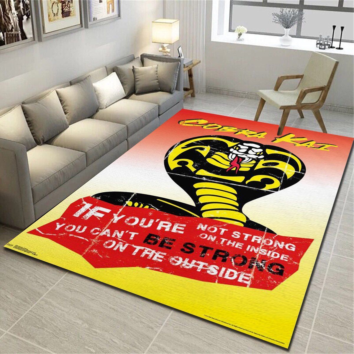 Cobra Kai Be Strong Area Rugs, Living Room Carpet