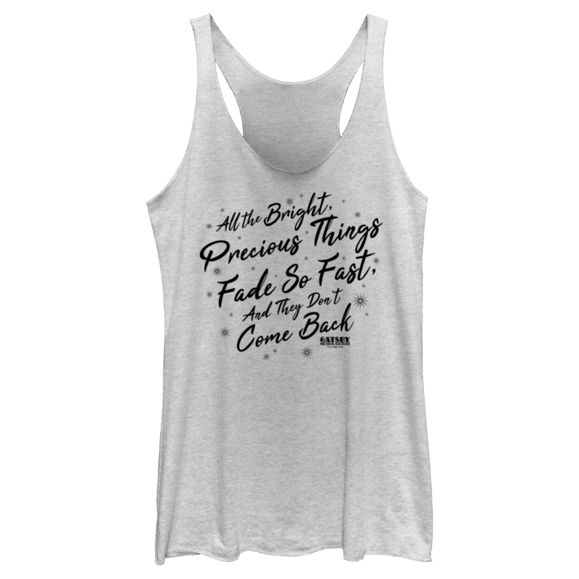 Women’S The Great Gatsby All The Bright Precious Things Quote Racerback Tank Top