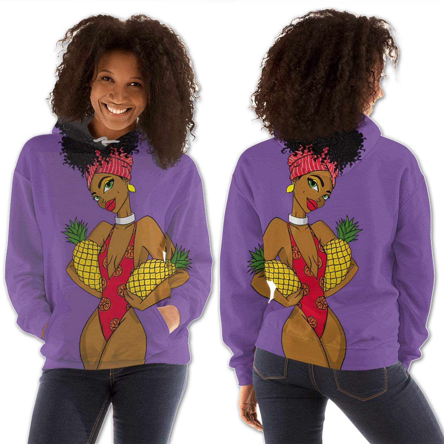 African American Hoodies Cute Black Afro Lady African Fashion Styles