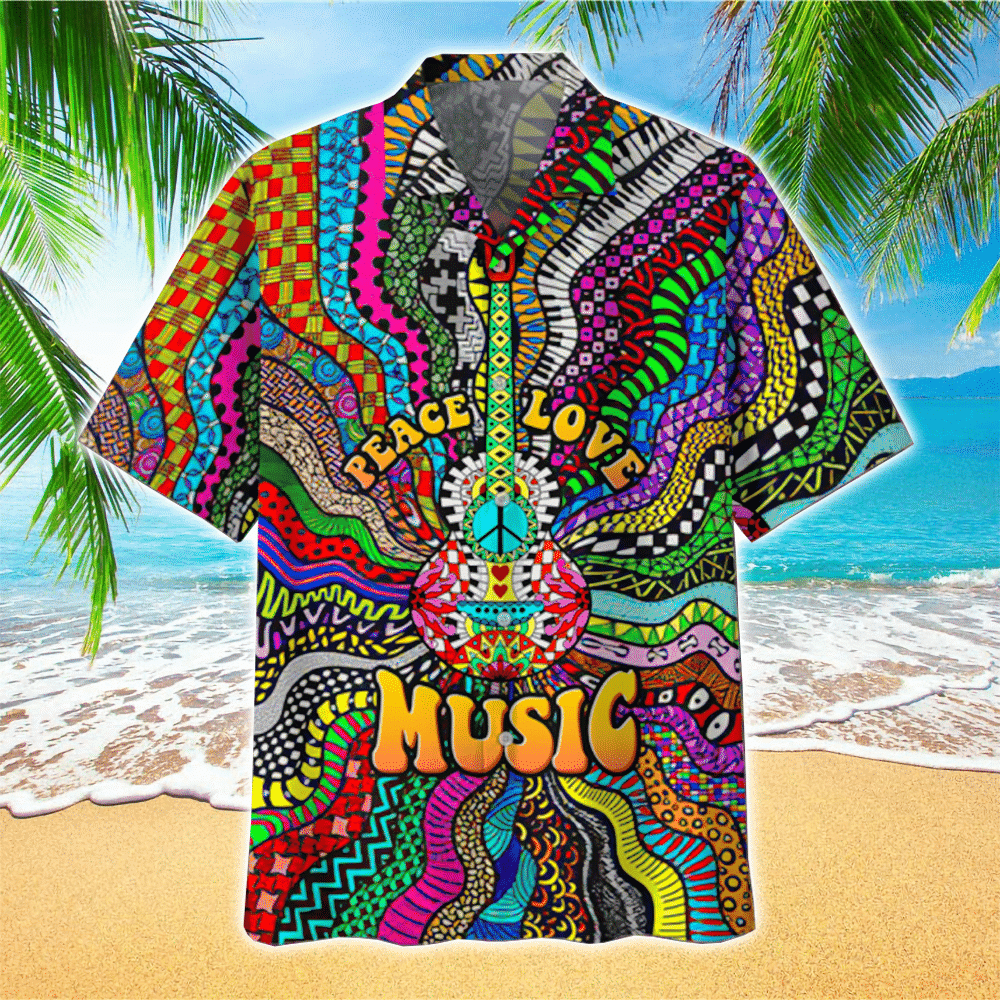 Hippie Peace Love Music Hawaii Shirt Aloha Ha13738