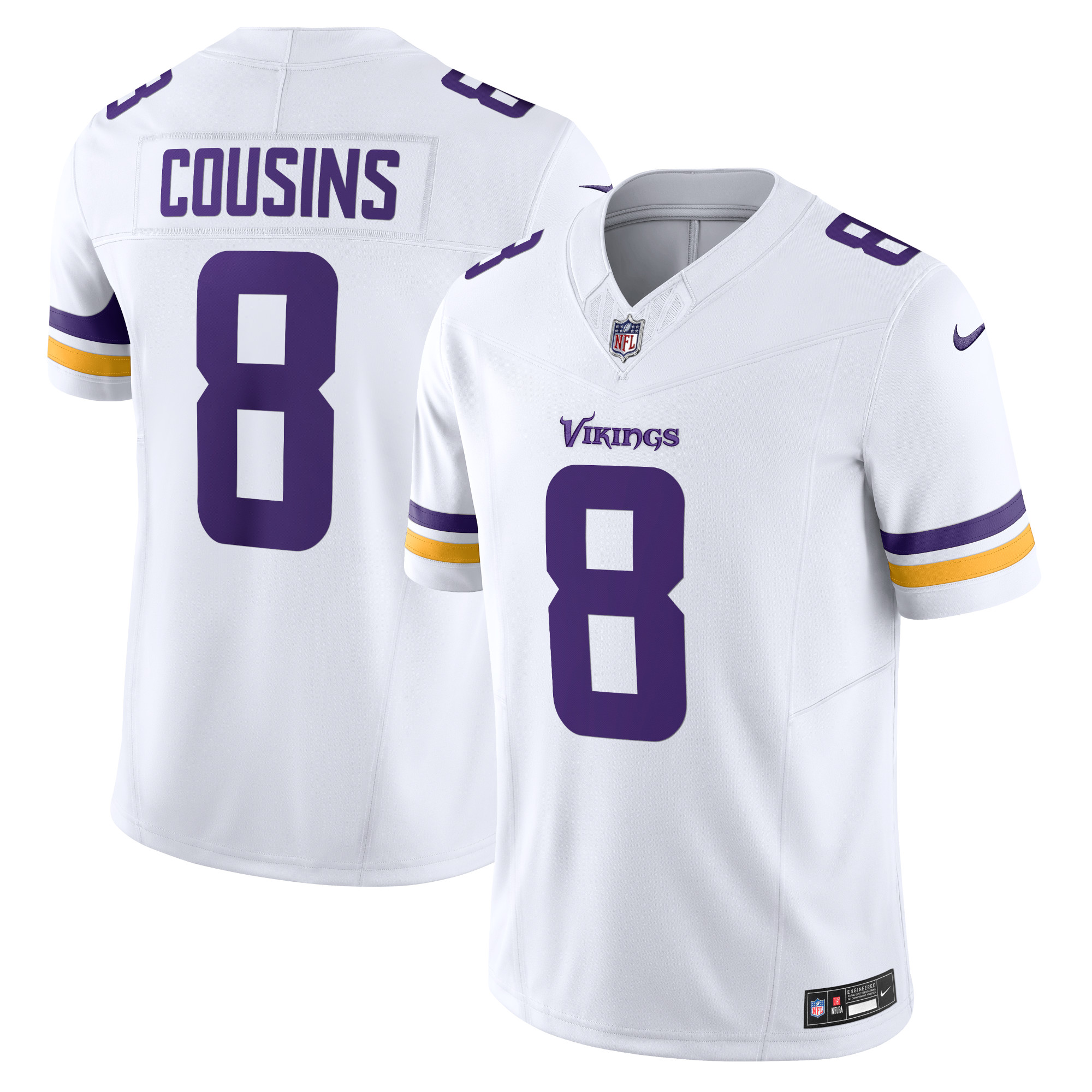 Kirk Cousins Minnesota Vikings Vapor F.U.S.E. Limited Jersey – White