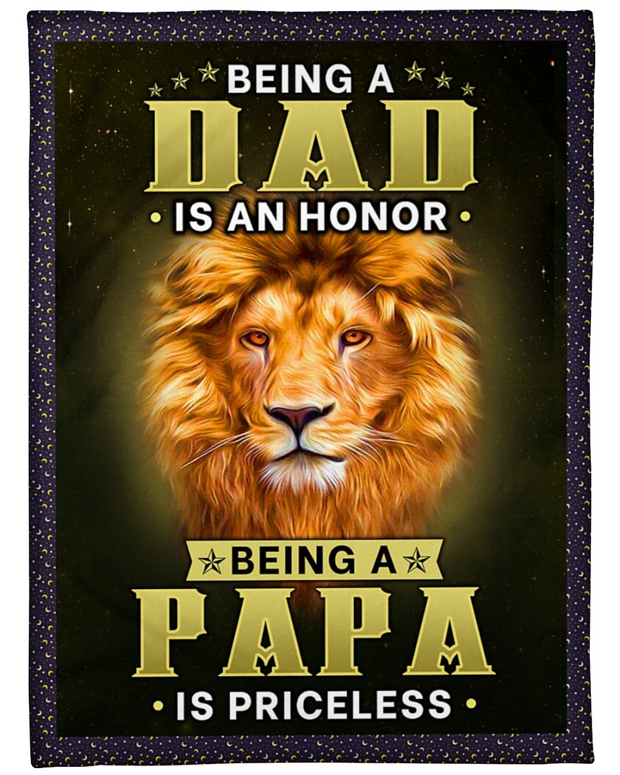 Being A Dad Is An Honor Fleece Blanket Home Decor Bedding Couch Sofa Soft and Comfy Cozy