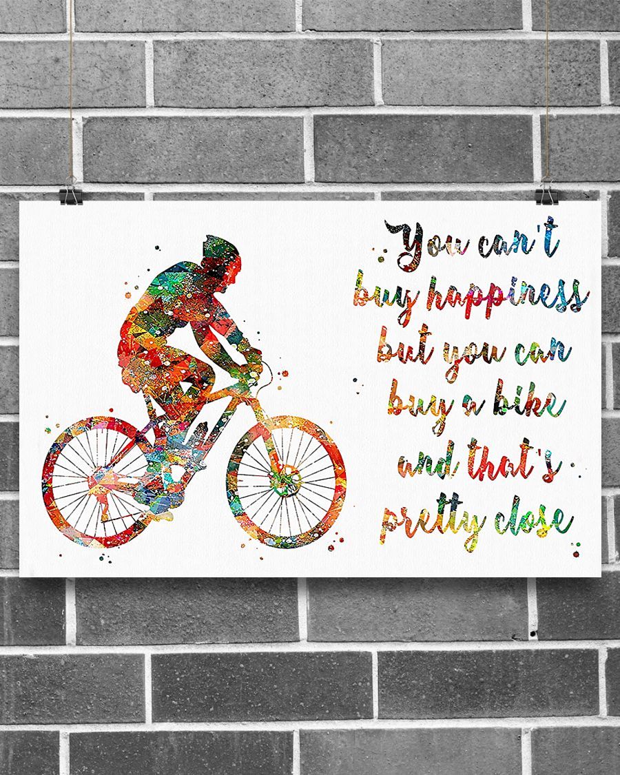 Cycling Pretty Close Horizontal Canvas And Poster | Wall Decor Visual Art
