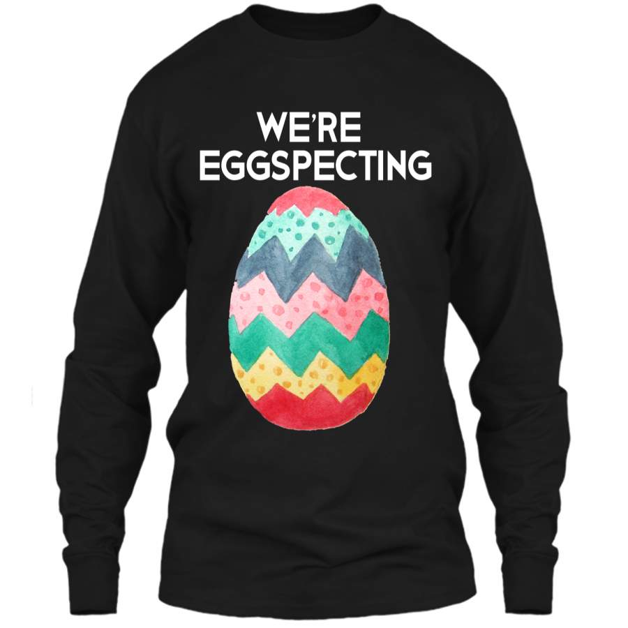 Couples Easter Pregnancy Reveal T-Shirt Were Eggspecting LS Ultra Cotton Tshirt