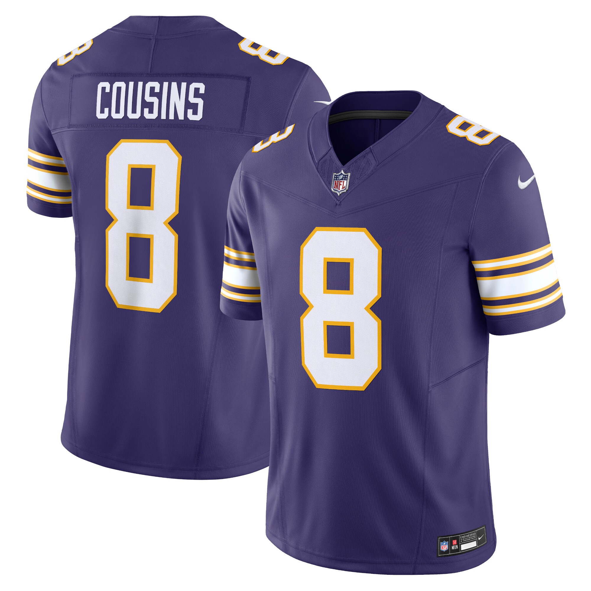 Men’s Minnesota Vikings Kirk Cousins Purple Vapor F.U.S.E. Limited Jersey