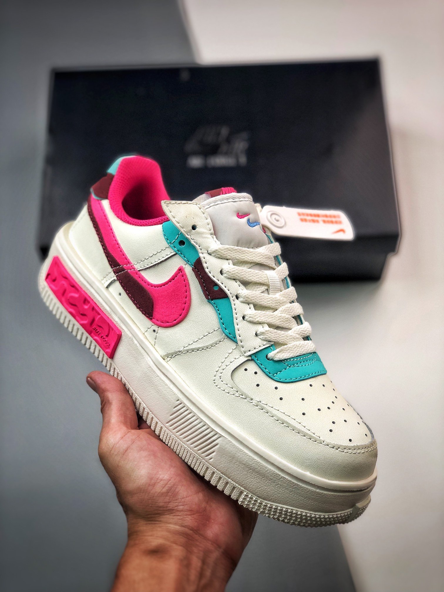 Nike Force 1 Fontanka SailWashed TealSangriaPink 5339179