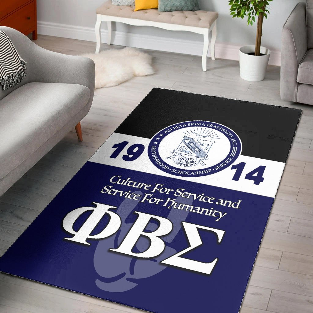 Phi Beta Sigma Area Rug 1914 Simple Style Lt6