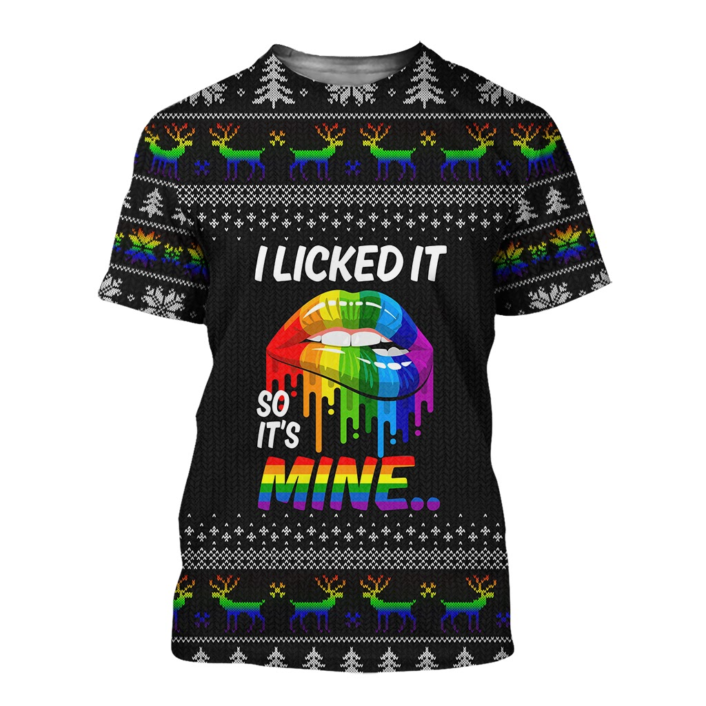 Pride 3D T Shirts For Pride Month, I Licked It, So It Is Mine Rainbow Lips