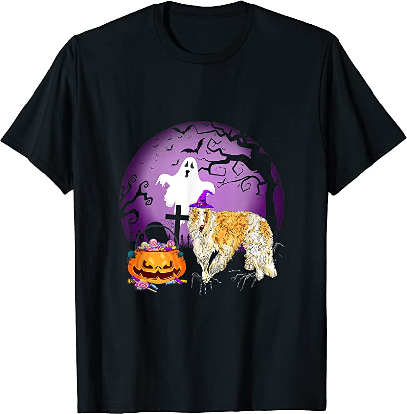 Borzoi Dog Candy Pumpkin Halloween Lover T-Shirt