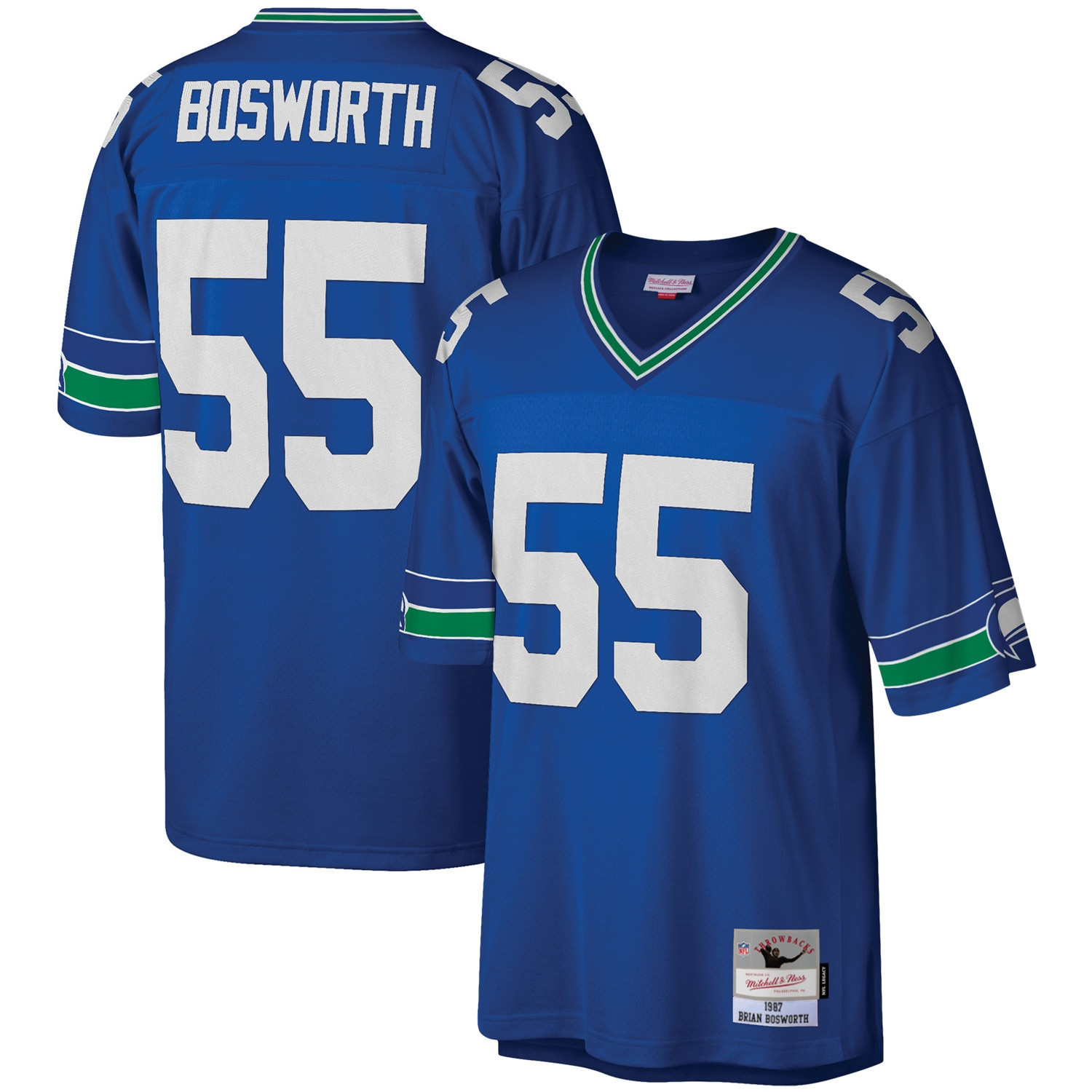 Brian Bosworth Seattle Seahawks Mitchell & Ness Legacy Replica Jersey – Royal NFL