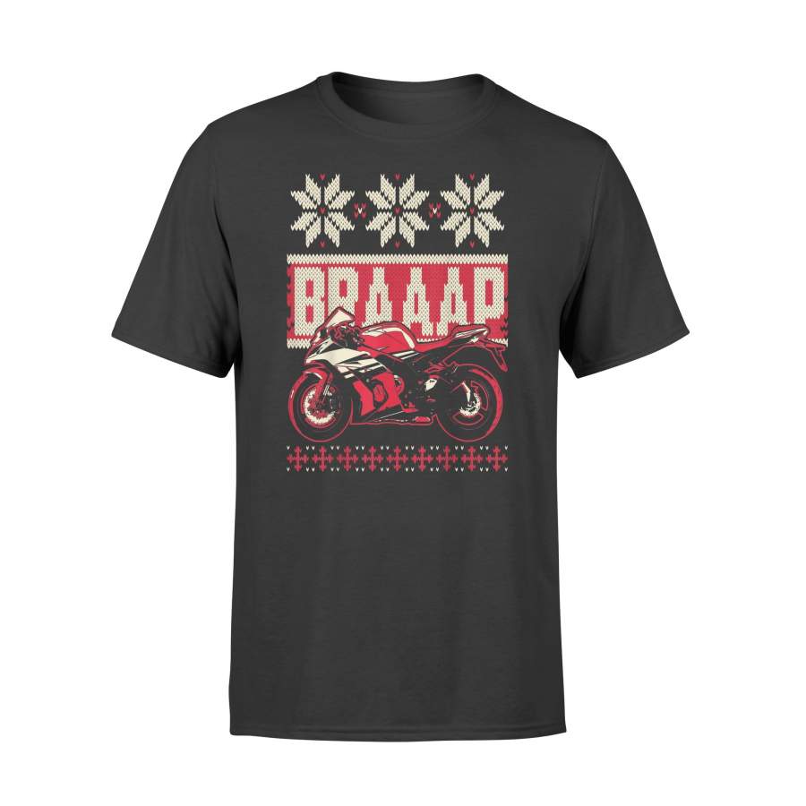 Sportbike T-shirt Ugly Christmas style – Standard T-shirt