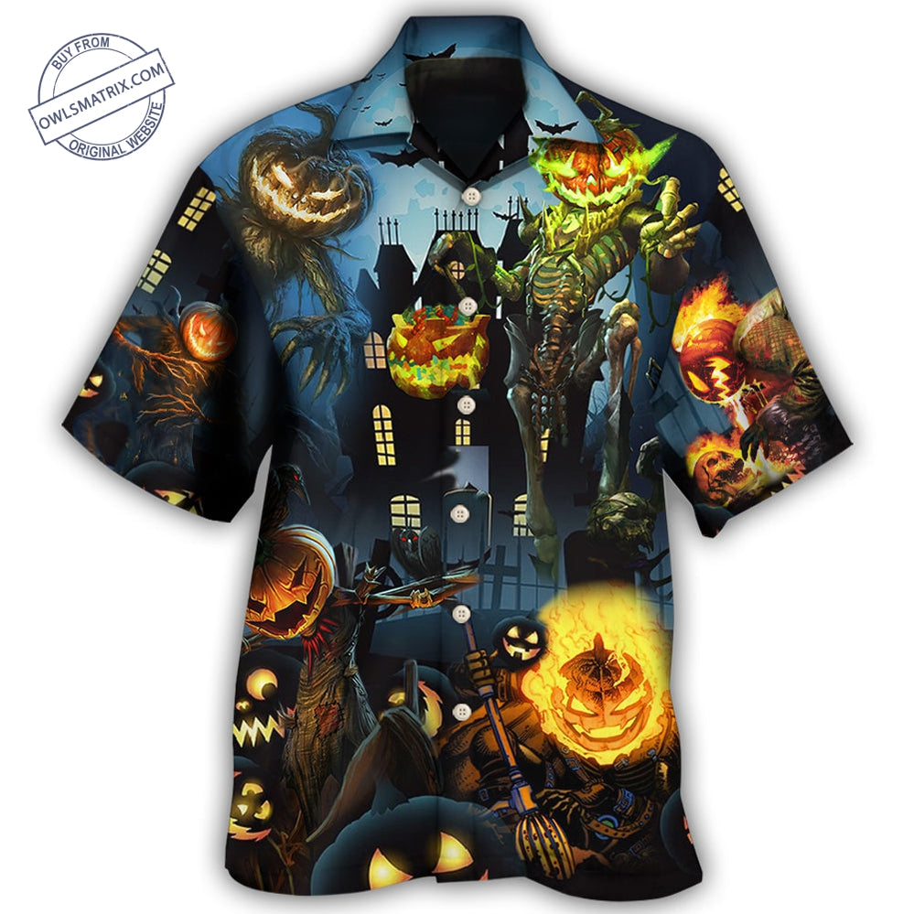 Halloween Pumpkin Scary Sky Night Hawaii Shirt Ha57220