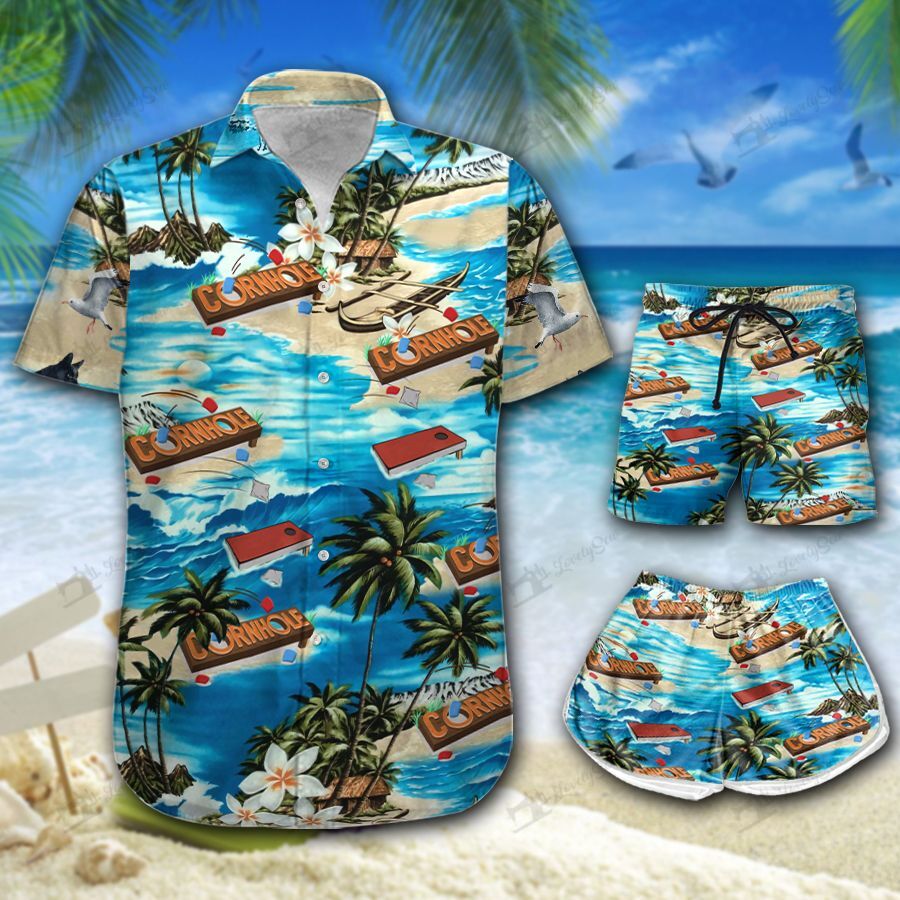 Cornhole On The Beach Hawaiian Shirt Shorts Ha3919