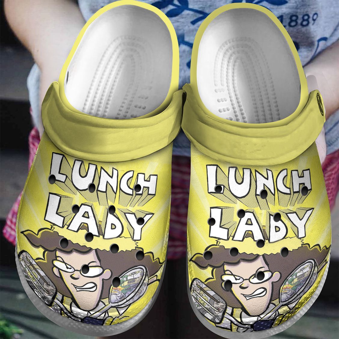 Lunch Lady Personalized Clog, Custom Name, Text, Color, Number Fashion Style For Women, Men, Kid, Print 3D Artwork