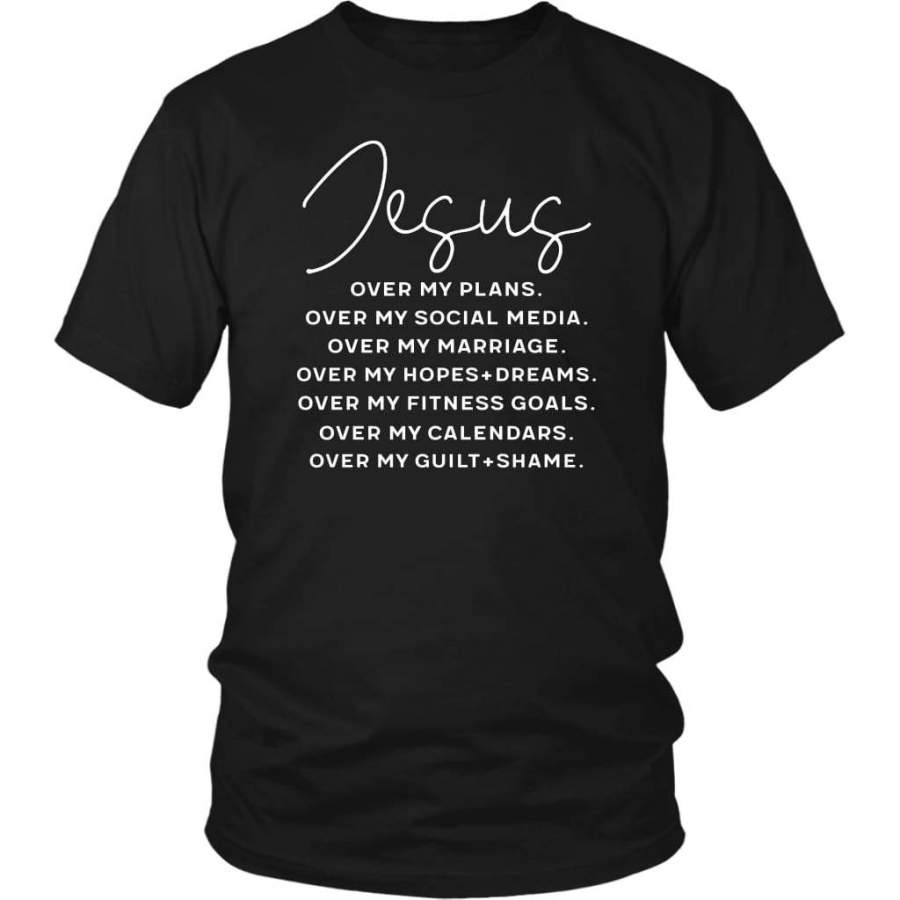 Jesus over my plans t-shirt