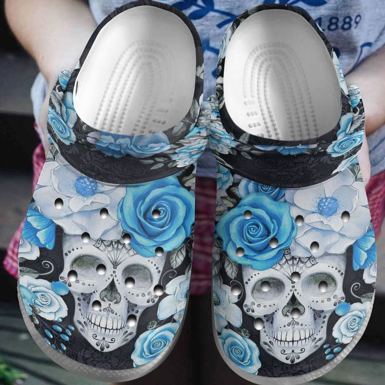 Skull Personalized Clog, Custom Name, Text, Color, Number Fashion Style For Women, Men, Kid, Print 3D Queen Of The Night