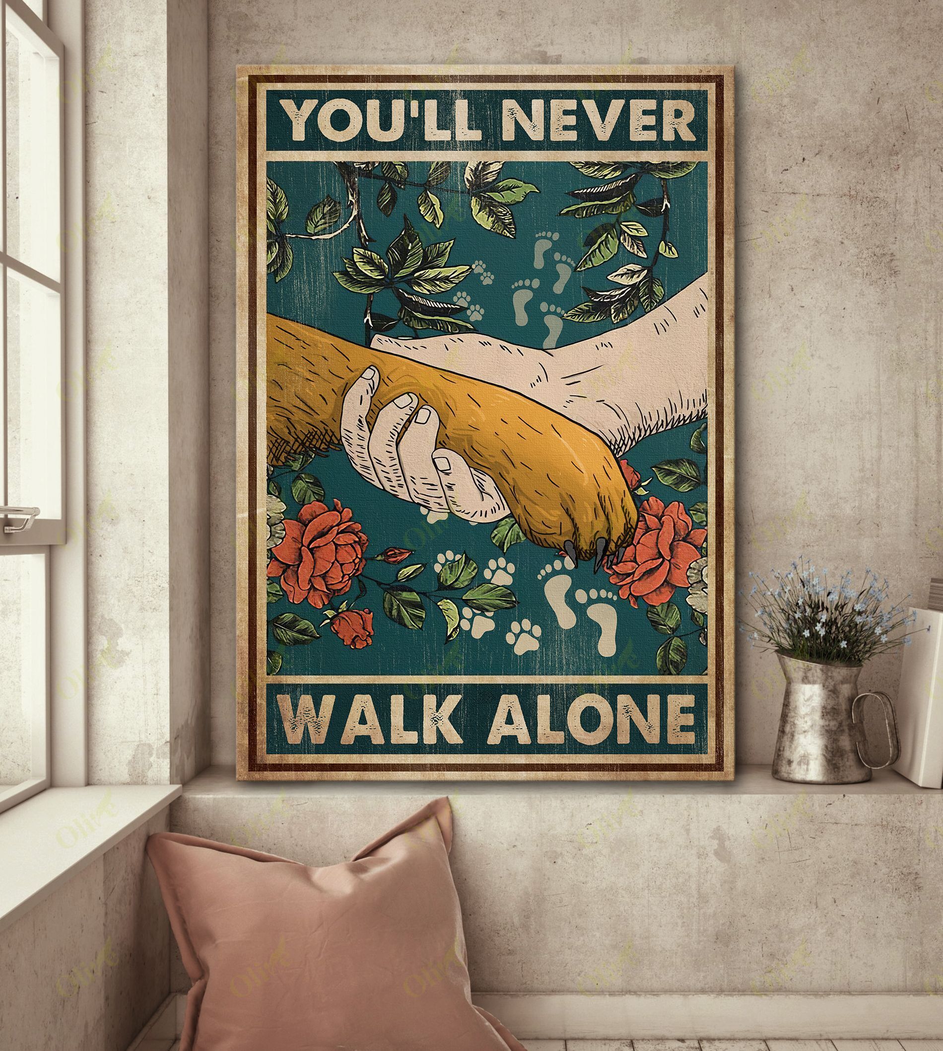German Shepherd – You’Ll Never Walk Alone Canvas And Poster | Wall Decor Visual Art