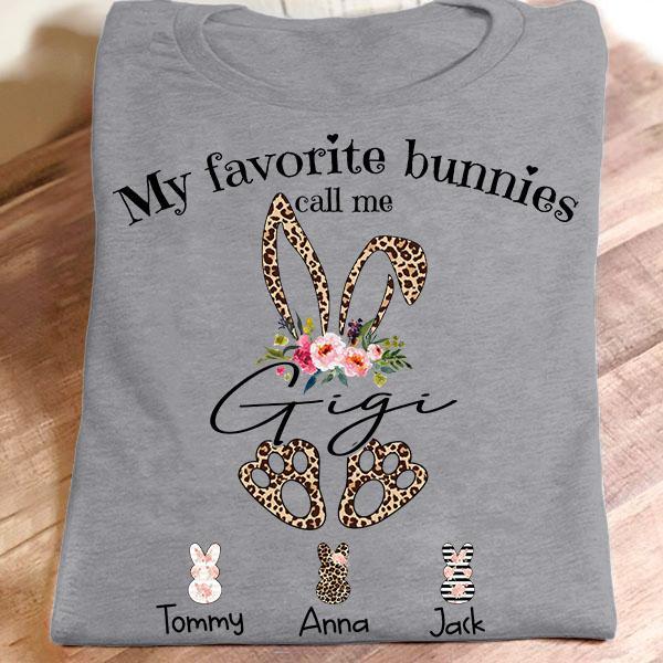 Personalized Name T-shirt Gigi Bunny – Art Gift Unisex T-shirt Hoodie Plus Size S-5xl