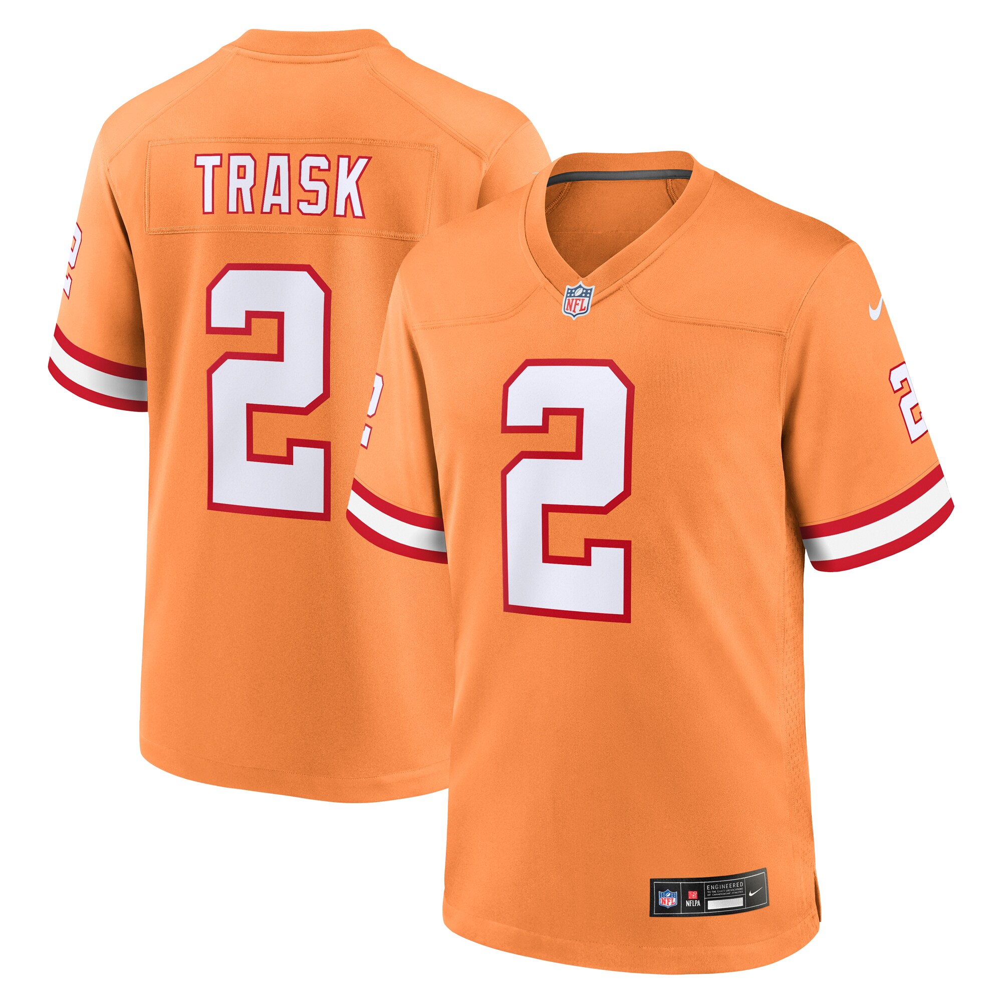 Kyle Trask Tampa Bay Buccaneers Throwback Game Jersey – Orange