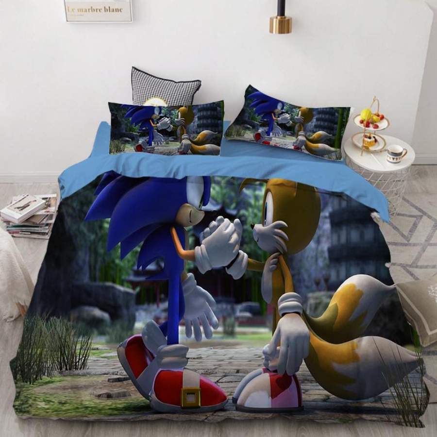 Sonic The Hedgehog #9 Duvet Cover Quilt Cover Pillowcase Bedding Set Bed Linen Home Decor