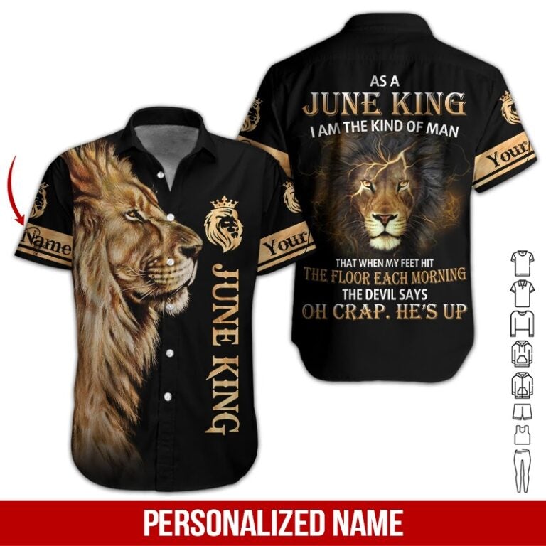 June Guy Custom Name Hawaii Shirt For Men Women Adult Ha56435