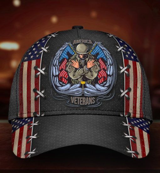 Proud To Be An American Soldier Veteran 3D Classic Cap