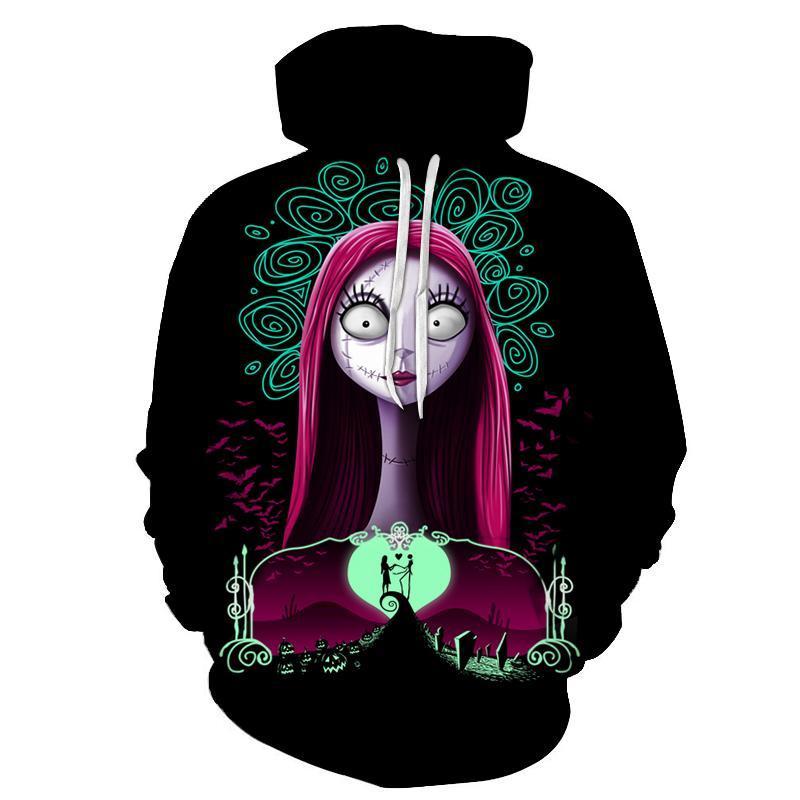 Nightmare Before Christmas Jack And Sally Hoodies – Nightmare Before Christmas Hoodies – Sally Pull Over Hoodie