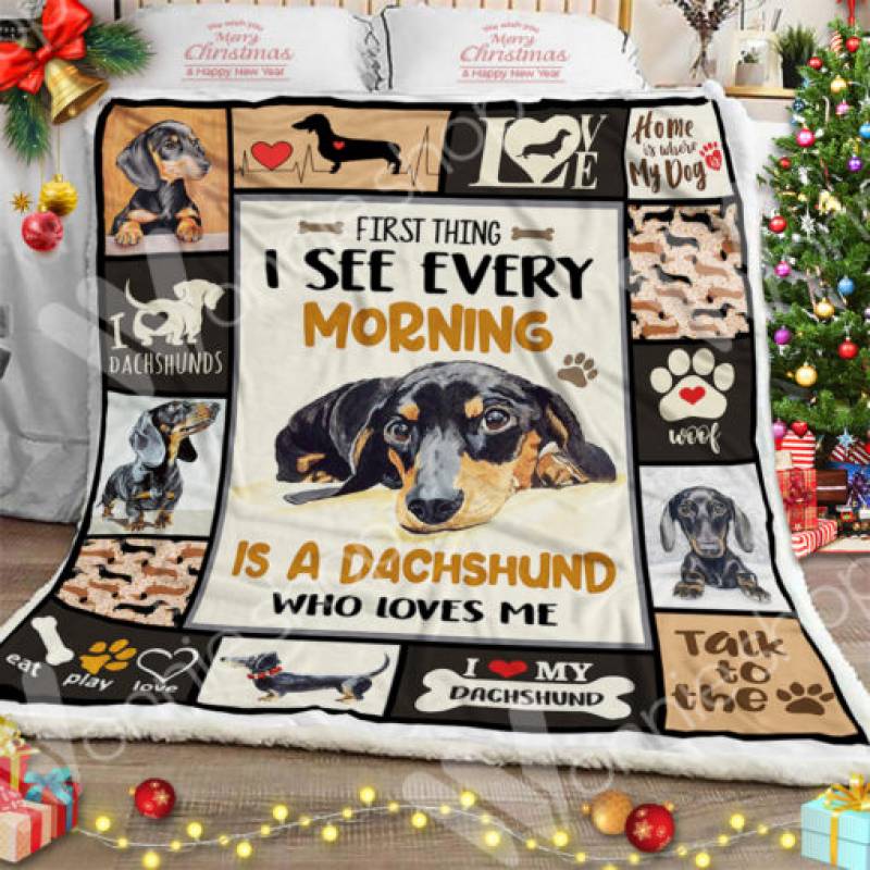 Dachshund Dog Sherpa Blanket NOV0102 85O34